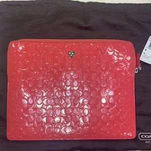 Pink heart COACH Laptop Case
